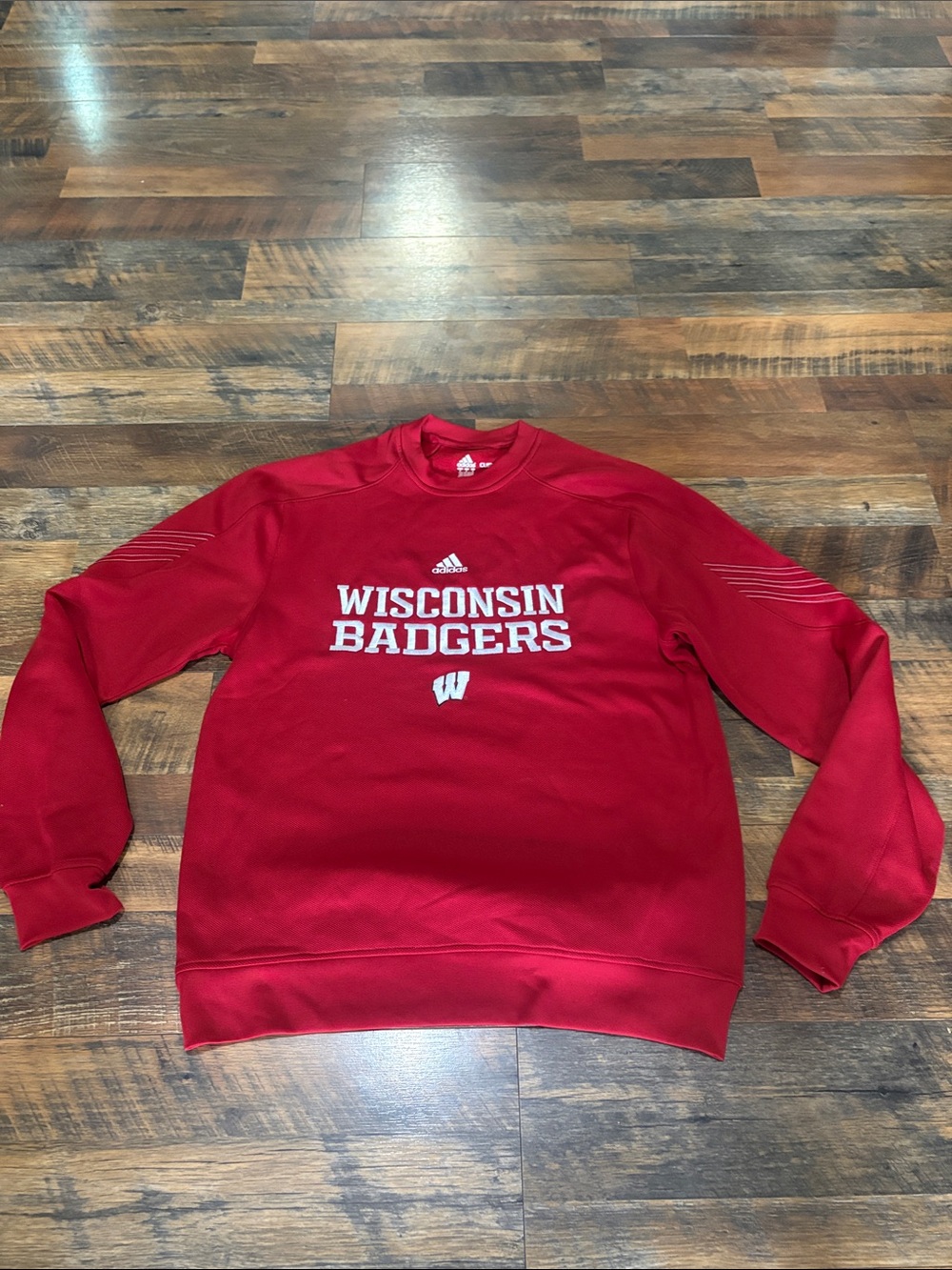 adidas‎ Red Wisconsin Badgers Crewneck Sweatshirt